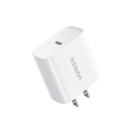 Cargador de Pared Ugreen CD137 20W Puerto USB-C Carga Rapida A Blanco