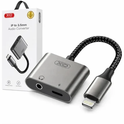 Adaptador Lightning Macho a Lightning + Jack 3.5mm – Carga y Audio Simultáneo para iPhone