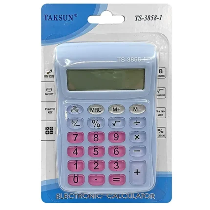 Taksun Electronic Calculator TS-3858-1 Celeste