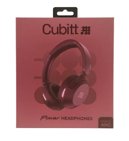 Cubitt Power Headphones ANC Vinotinto CT-PWANC4V – Audífonos Inalámbricos con Cancelación de Ruido