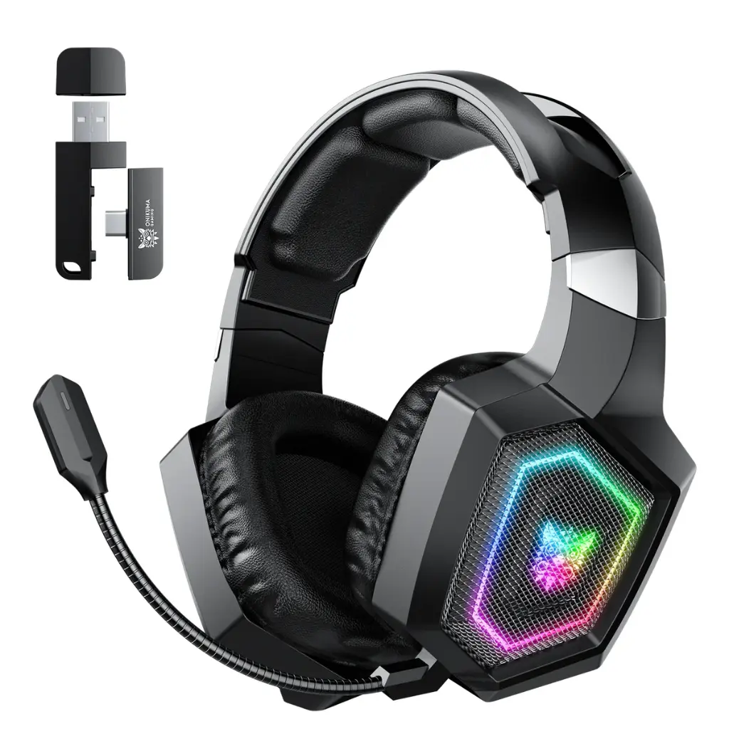 Onikuma B60 Wireless RGB – Audífonos Gamer Inalámbricos con Micrófono - Imagen 1