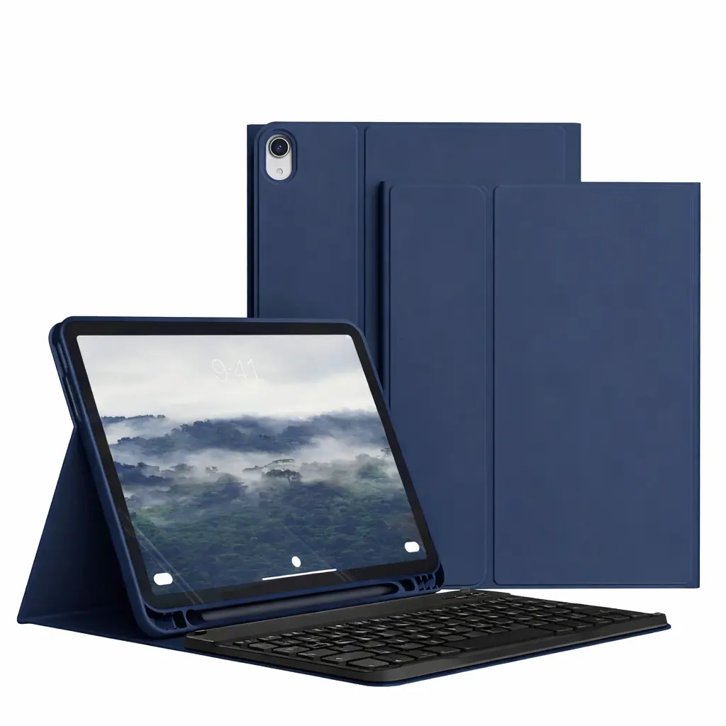 Case iPad 2 in 1 - 10.2,10.5 For Keyboard Bluetooth Blue - Imagen 1