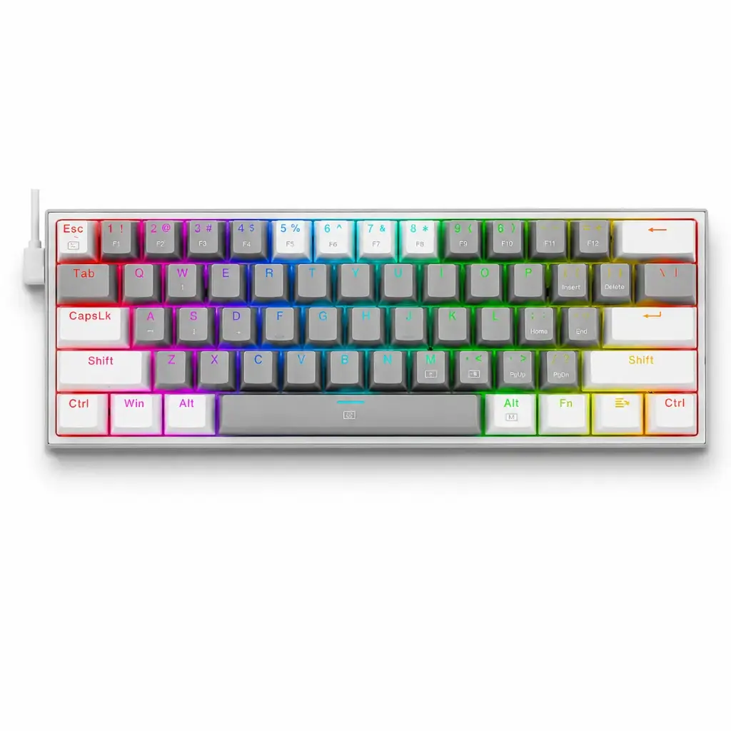 5018b8a3167acf3021f86f66f57ef9ae_Redragon_Teclado_Gaming_RGB_Mecánico_Fizz_K617R_Alámbrico_USB_Español_Rojo-_Gris_Blanco_2313 Redragon Teclado Gaming RGB Mecánico Fizz K617R Alámbrico USB Español Rojo- Gris Blanco - Imagen 1