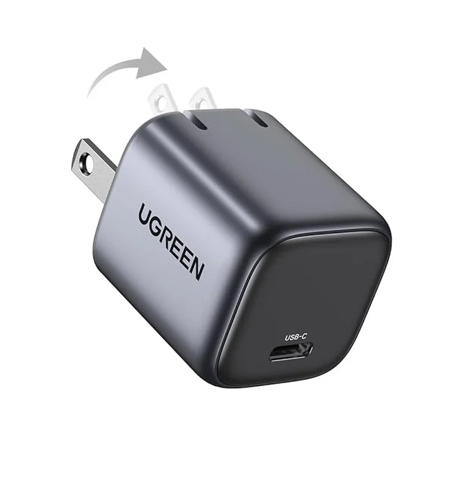 Cargador Ugreen CD319 Gan 30W Carga Rápida GRIS - Imagen 1
