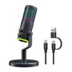 Wireless Usb Condenser Microphone RGB Breath Lights SU8W