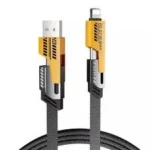 Cable Móvil Carga Rápida 4 en 1 Cable Plano nylon 1m 65w+27w fsd1796