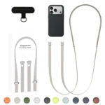 Correa magnética ajustable de Nailon para Teléfono, Antirrobo (Light Gray)