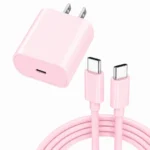 Cargador USB-C 25W Rosado Genérico – Adaptador de Carga Rápida