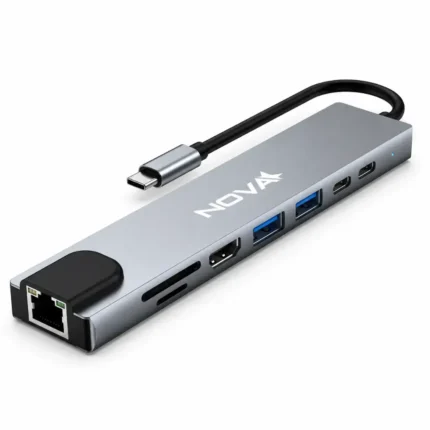 Nova Adaptador Hub Tipo-C 8 en 1 FAA383CC