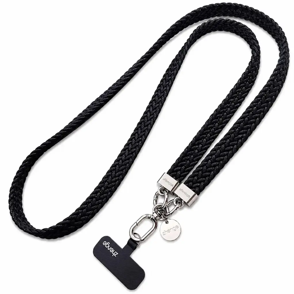 89aba7a7b310d79328e086c639ee9fdc_Lanyard_Para_Celular_Tejido_Trenzado_con_Gancho_Metalico_Negro_2203 Lanyard Para Celular Tejido Trenzado con Gancho Metalico Negro - Imagen 1