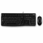Combo Teclado y Mouse Logitech MK120 USB con Cable Negro – Español