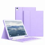 Case iPad Air 11 10.9 2024,2025 For Keyboard Bluetooth Lila
