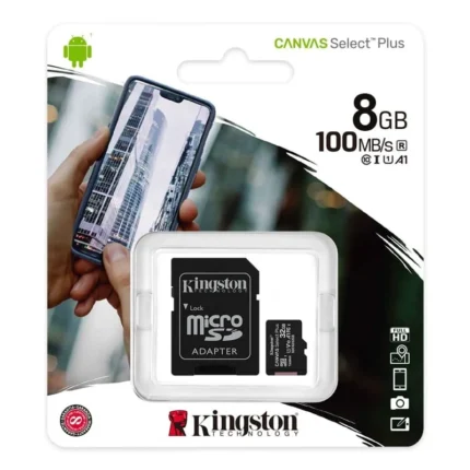Kingston Canvas Select Plus MicroSDHC 8GB 100MB-s UHS-I con Adaptador SD
