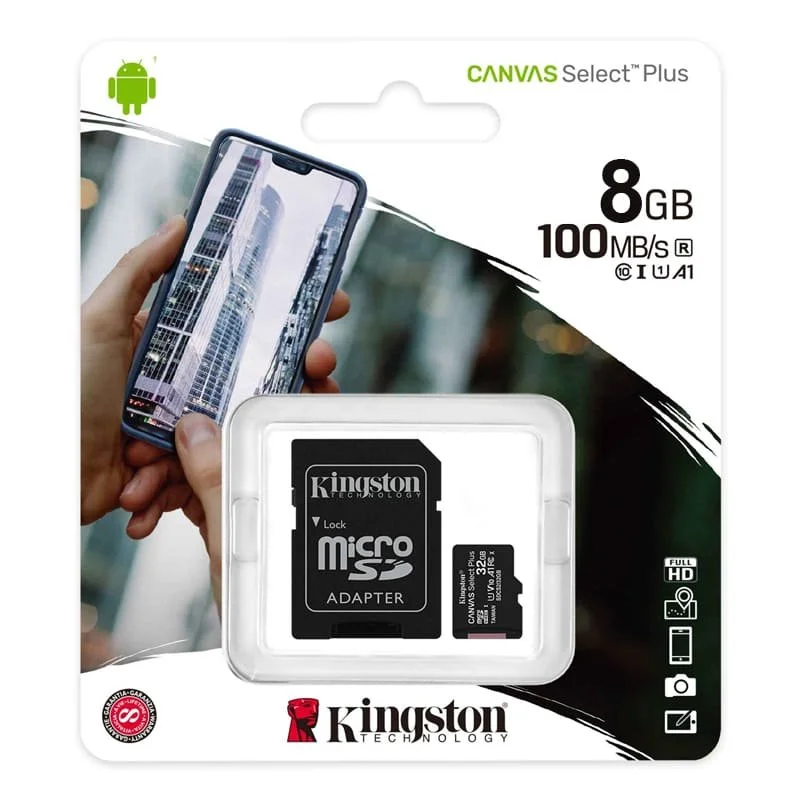b88a14edb67800098d85594b25e9bd5e_Kingston_Canvas_Select_Plus_MicroSDHC_8GB_100MB-s_UHS-I_con_Adaptador_SD_2114 Kingston Canvas Select Plus MicroSDHC 8GB 100MB-s UHS-I con Adaptador SD - Imagen 1