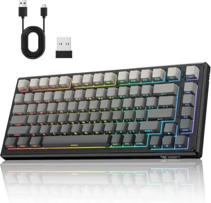 Onikuma Teclado Gaming 2.4g+Blue+Wired  RGB 8milMAH G83
