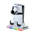 OTVO Base de Carga Multifuncion para Ps5 con Ventilador y Luces RGB