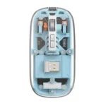 Wiwu Crystal Transparent Magic Wireless Mouse Blue WN105