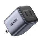 Cargador Ugreen CD294 Nexode 2 Puertos USB-C 45W Gris