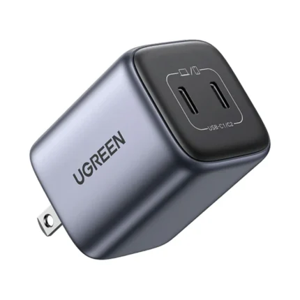 Cargador Ugreen CD294 Nexode 2 Puertos USB-C 45W Gris