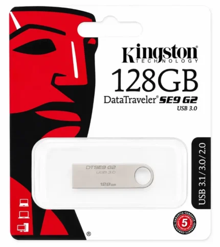 Kingston DataTraveler SE9 128GB – Memoria USB Metálica Compacta y Resistente
