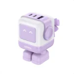 Ugreen Cargador 65W 2 Puerto USB-C Y 1 Puerto USB-A Carga Rapida Rosado+Lila