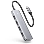 Hub UGREEN CM219 USB 3.0 de 4 Puertos con Alimentación USB-C