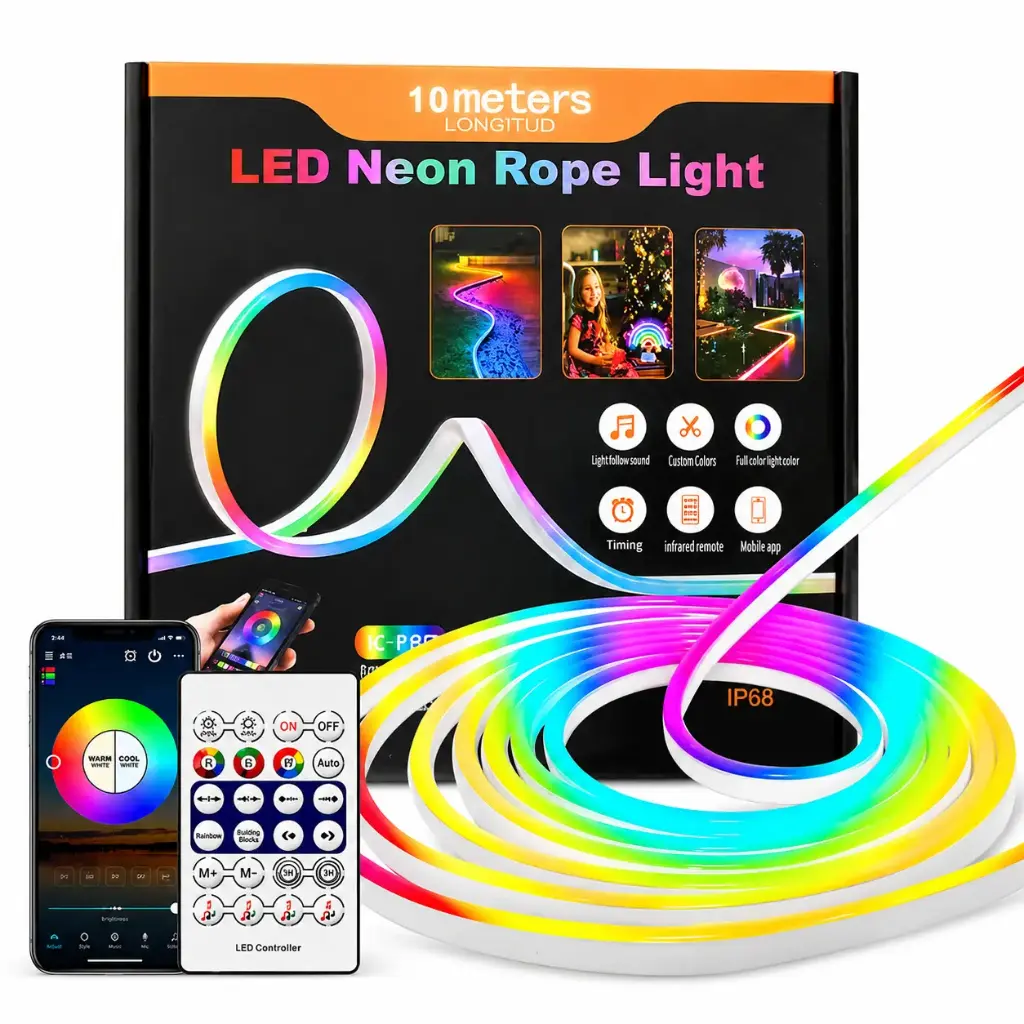 fdb028b16bab7fafe356ea3c617c54c4_Tira_LED_Neon_Rope_Light_10_Metros_IP68_con_Control_Remoto_y_App_2380 Tira LED Neon Rope Light 10 Metros IP68 con Control Remoto y App - Imagen 1