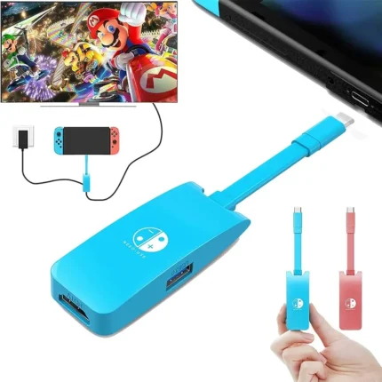 Adaptador Nintendo Switch HDMI 3 en 1 AD2 – Conecta tu Consola a TV, Monitor y Proyector