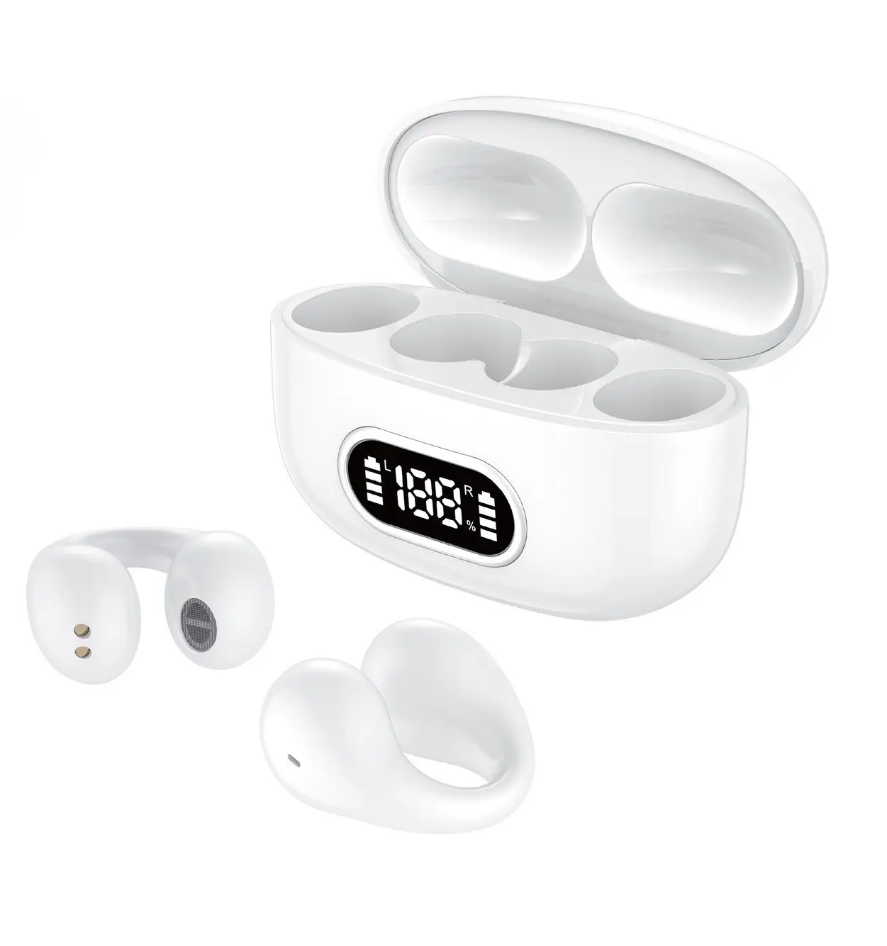 Audifonos-F80-TWS-Perfect-Fit-Blanco Audifonos F80 TWS Perfect Fit Blanco - Imagen 1